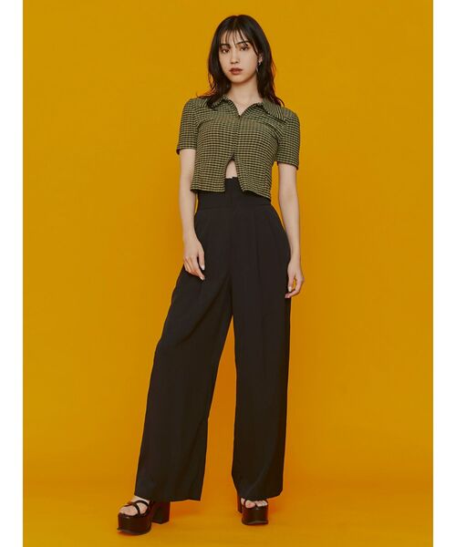 EMODA（エモダ）の「コンパクトショートシャツトップ（シャツ/ブラウス・レディース・ブラック/イエロー/その他/その他1・FREE）」の9枚目の写真