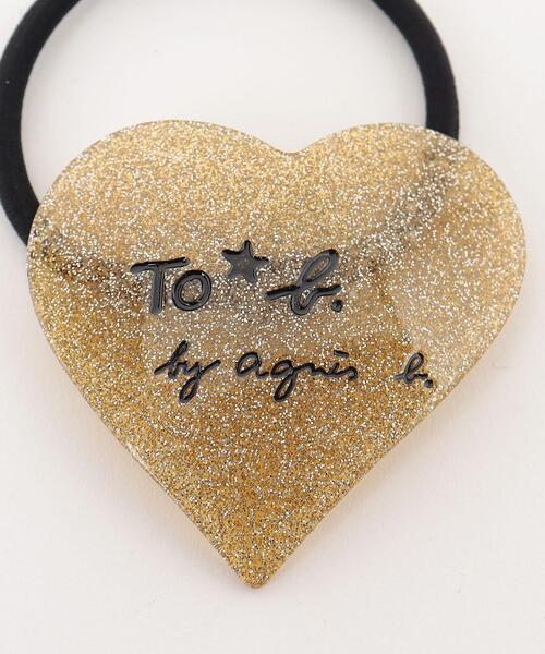 To b. by agnes b.(トゥービーバイアニエスベー)の「WEB限定 WS90 HAIR ACC ラメハートヘアゴム(その他ヘアアクセサリー・レディース・ゴールド・FREE)」の3枚目の写真