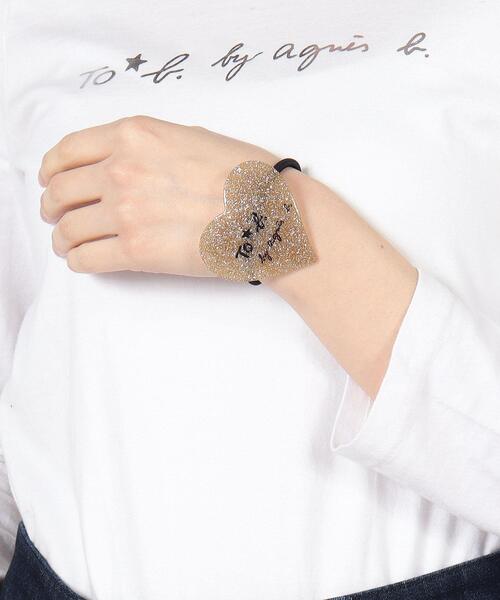 To b. by agnes b.(トゥービーバイアニエスベー)の「WEB限定 WS90 HAIR ACC ラメハートヘアゴム(その他ヘアアクセサリー・レディース・ゴールド・FREE)」の4枚目の写真