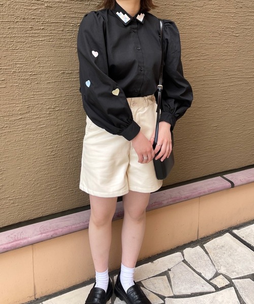 PairPair（ペアペア）の「カラフル刺繍ブラウス（シャツ/ブラウス・レディース・ブラック/オフホワイト・FREE）」の6枚目の写真