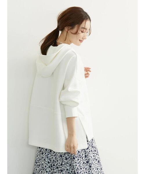 AMERICAN HOLIC（アメリカンホリック）の「ポンチフーディーパーカー（パーカー・レディース・オフホワイト/グレイッシュベージュ/ライトイエロー・M/L）」の4枚目の写真