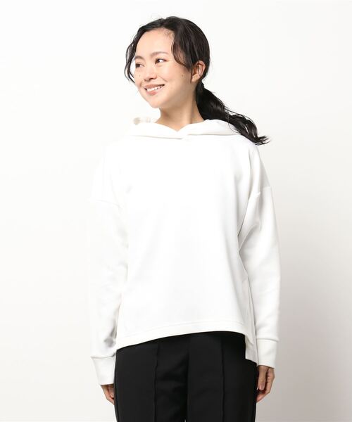 AMERICAN HOLIC（アメリカンホリック）の「ポンチフーディーパーカー（パーカー・レディース・オフホワイト/グレイッシュベージュ/ライトイエロー・M/L）」の7枚目の写真