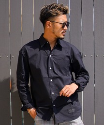 ルーズブロードロングシャツ