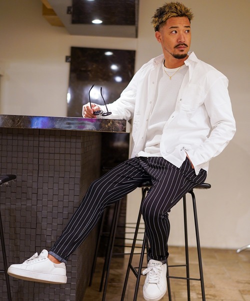 adamsJUGGLER(アダムスジャグラー)の「ルーズブロードロングシャツ(シャツ/ブラウス・メンズ・ブラック/ホワイト・M/L/XL)」の3枚目の写真