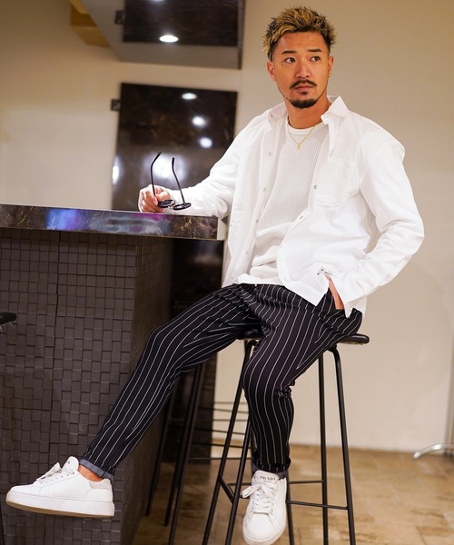 adamsJUGGLER(アダムスジャグラー)の「ルーズブロードロングシャツ(シャツ/ブラウス・メンズ・ブラック/ホワイト・M/L/XL)」の5枚目の写真