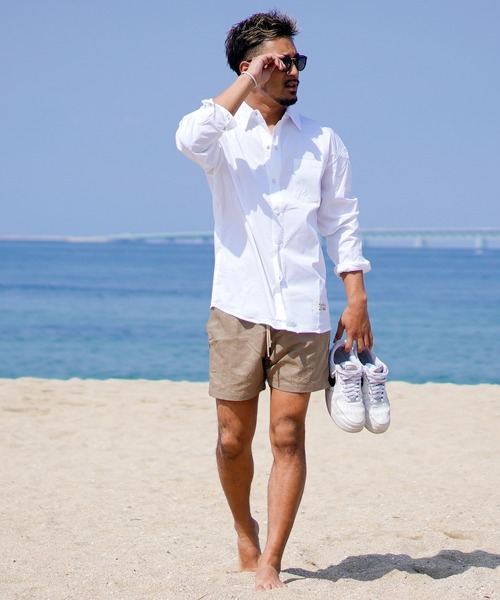 adamsJUGGLER(アダムスジャグラー)の「ルーズブロードロングシャツ(シャツ/ブラウス・メンズ・ブラック/ホワイト・M/L/XL)」の22枚目の写真