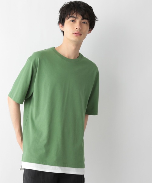 GLOBAL WORK(グローバルワーク)の「シャーベッTee/レイヤード/255798(Tシャツ/カットソー・メンズ・ブルー/ライトグレー/ブラック/ベージュ/ダークグレー/スカイブルー/ミント/オレンジ・SMALL/MEDIUM/LARGE/X-LARGE)」の6枚目の写真