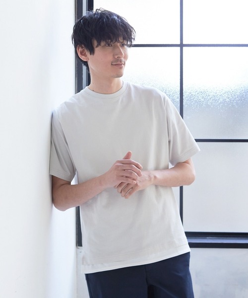 GLOBAL WORK(グローバルワーク)の「シャーベッTee/レイヤード/255798(Tシャツ/カットソー・メンズ・ブルー/ライトグレー/ブラック/ベージュ/ダークグレー/スカイブルー/ミント/オレンジ・SMALL/MEDIUM/LARGE/X-LARGE)」の11枚目の写真
