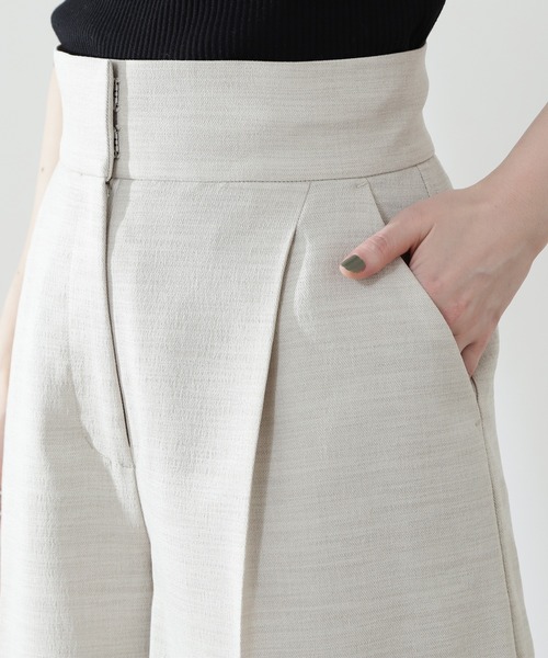 N.（N. Natural Beauty Basic）（エヌエヌナチュラルビューティーベーシック）の「◆麻調ショートパンツ（その他パンツ・レディース・スミクロ/ブラウン/ナチュラル・MEDIUM）」の7枚目の写真