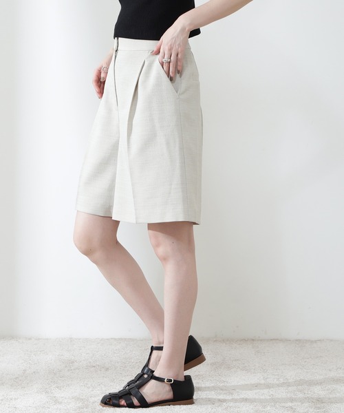 N.（N. Natural Beauty Basic）（エヌエヌナチュラルビューティーベーシック）の「◆麻調ショートパンツ（その他パンツ・レディース・スミクロ/ブラウン/ナチュラル・MEDIUM）」の9枚目の写真