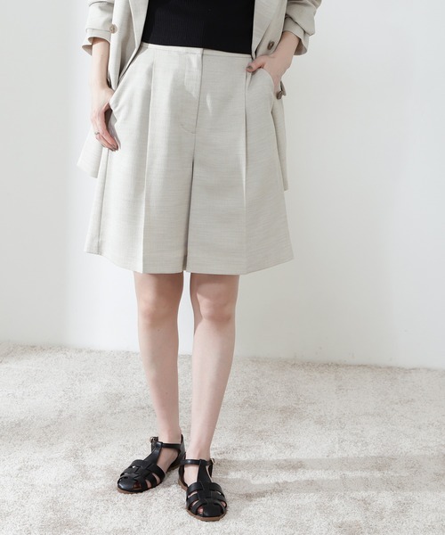 N.（N. Natural Beauty Basic）（エヌエヌナチュラルビューティーベーシック）の「◆麻調ショートパンツ（その他パンツ・レディース・スミクロ/ブラウン/ナチュラル・MEDIUM）」の11枚目の写真