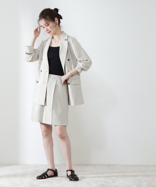 N.（N. Natural Beauty Basic）（エヌエヌナチュラルビューティーベーシック）の「◆麻調ショートパンツ（その他パンツ・レディース・スミクロ/ブラウン/ナチュラル・MEDIUM）」の10枚目の写真