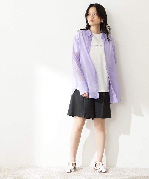 N.（N. Natural Beauty Basic）（エヌエヌナチュラルビューティーベーシック）の「◆麻調ショートパンツ（その他パンツ・レディース・スミクロ/ブラウン/ナチュラル・MEDIUM）」の19枚目の写真