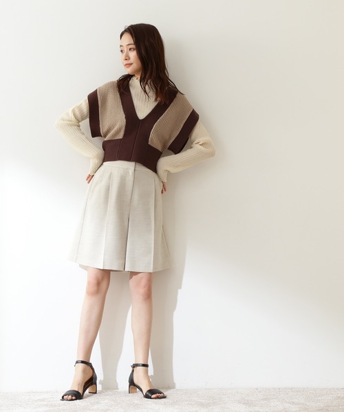 N.（N. Natural Beauty Basic）（エヌエヌナチュラルビューティーベーシック）の「◆麻調ショートパンツ（その他パンツ・レディース・スミクロ/ブラウン/ナチュラル・MEDIUM）」の21枚目の写真