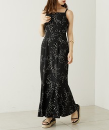 ボレロ風ブラウス+マーメイドキャミワンピースSET