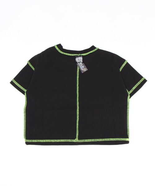 BIG FIELD（ビッグフィールド）の「ラフィー天竺ステッチビッグT（90～150cm）（Tシャツ/カットソー・キッズ・ホワイト/ブラック・90/100/110/120/130/140/150）」の3枚目の写真