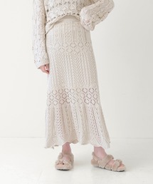 Lull | 【Lull / ルル select】セットアップ対応 / かぎ編みニットマーメイドスカート(スカート)