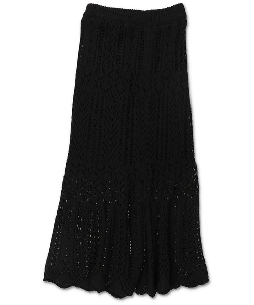 Lull（ルル）の「【Lull / ルル select】かぎ編みニットマーメイドスカート（スカート・レディース・ブラック/ブルー/グリーン/アイボリー・ONESIZE）」の15枚目の写真