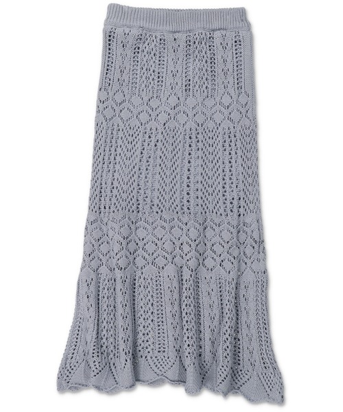 Lull（ルル）の「【Lull / ルル select】かぎ編みニットマーメイドスカート（スカート・レディース・ブラック/ブルー/グリーン/アイボリー・ONESIZE）」の18枚目の写真