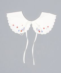 paravion | K/フラワー刺しゅう付け衿(付け襟)