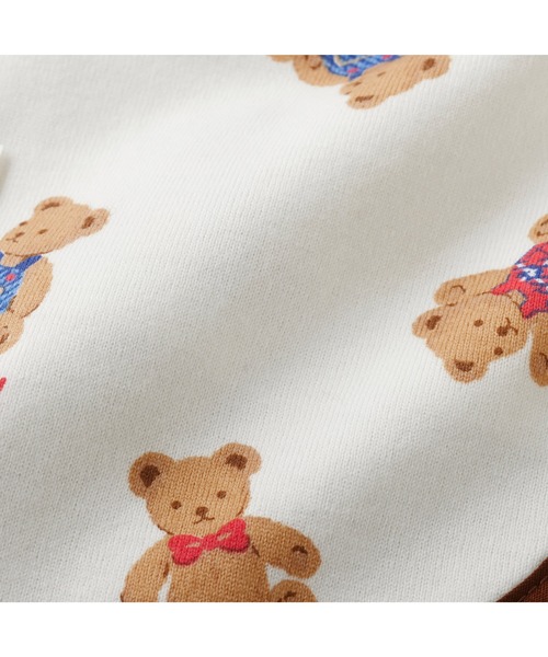 MIKI HOUSE（ミキハウス）の「ミキハウスベア スタイ（スタイ/よだれかけ・キッズ・ベージュ/レッド・ONE SIZE）」の5枚目の写真