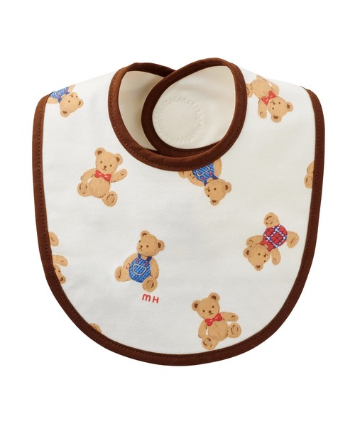 MIKI HOUSE（ミキハウス）の「ミキハウスベア スタイ（スタイ/よだれかけ・キッズ・ベージュ/レッド・ONE SIZE）」の6枚目の写真