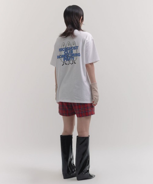 NICE GHOST CLUB(ナイスゴーストクラブ)の「『NICE GHOST CLUB/ナイスゴーストクラブ』GHOST HOMECOMING GLOW TEE/フロントグラフィック 半袖Tシャツ(Tシャツ/カットソー・レディース・ホワイト/ライトブルー/ブラック/ネイビー・M/L)」の5枚目の写真