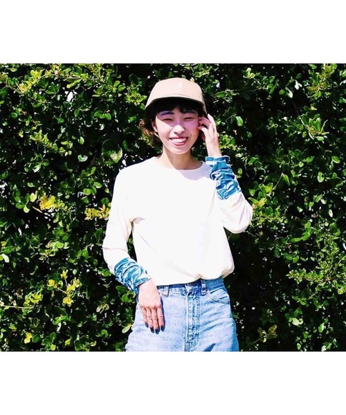 GGD（ジージーディー）の「スリーブベロアトップス（シャツ/ブラウス・レディース・イエローゴールド/サックスブルー/ライトグリーン・L/M）」の3枚目の写真