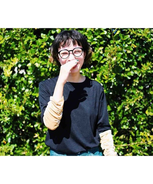 GGD（ジージーディー）の「スリーブベロアトップス（シャツ/ブラウス・レディース・イエローゴールド/サックスブルー/ライトグリーン・L/M）」の9枚目の写真