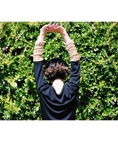 GGD（ジージーディー）の「スリーブベロアトップス（シャツ/ブラウス・レディース・イエローゴールド/サックスブルー/ライトグリーン・L/M）」の11枚目の写真