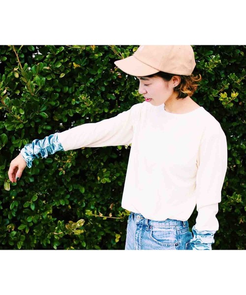 GGD（ジージーディー）の「スリーブベロアトップス（シャツ/ブラウス・レディース・イエローゴールド/サックスブルー/ライトグリーン・L/M）」の19枚目の写真