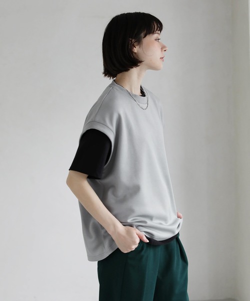 ETELIO（エテリオ）の「ビッグシルエット鹿の子編みベスト（ベスト・メンズ・グレー/ブルー/ブルーグリーン/ワイン・S/M/L）」の8枚目の写真