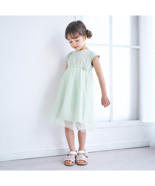 apres les cours（アプレレクール）の「お花モチーフクリアサンダル（サンダル・キッズ・ピンク/アイボリー・14/16/15 /19/18/17）」の6枚目の写真