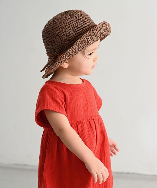 PUPPAPUPO（プッパプーポ）の「ペーパーハット（ハット・キッズ・ナチュラル/ブラウン・54/50/52/48/FREE/56）」の5枚目の写真