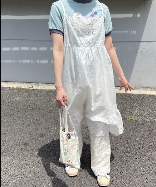 DuKKah（デュカ）の「Dukkah/コットンレースキャミワンピース（ワンピース・レディース・ホワイト・X-SMALL）」の12枚目の写真