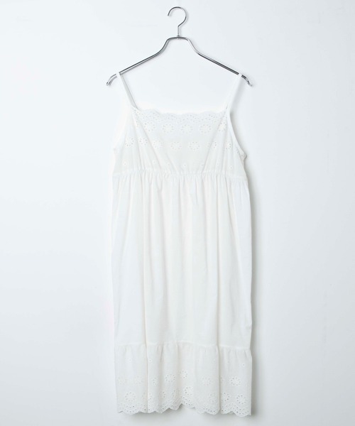 DuKKah（デュカ）の「Dukkah/コットンレースキャミワンピース（ワンピース・レディース・ホワイト・X-SMALL）」の5枚目の写真