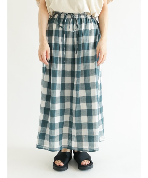 Samansa Mos2（サマンサ モスモス）の「ウエストシャーリングギャザースカート（スカート・レディース・ブラック/ベージュ/ピンク/グリーン/キナリ・ﾌﾘ-）」の16枚目の写真