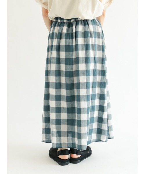 Samansa Mos2（サマンサ モスモス）の「ウエストシャーリングギャザースカート（スカート・レディース・ブラック/ベージュ/ピンク/グリーン/キナリ・ﾌﾘ-）」の18枚目の写真