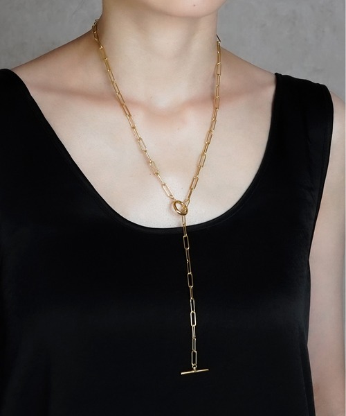 ISOLATION（アイソレーション）の「【ISOLATION / アイソレーション】Silver925 Rectangle Chain Long Necklace (K18gp) / ロングチェーン マンテルネックレス（ネックレス・レディース・ゴールド・60cm）」の12枚目の写真