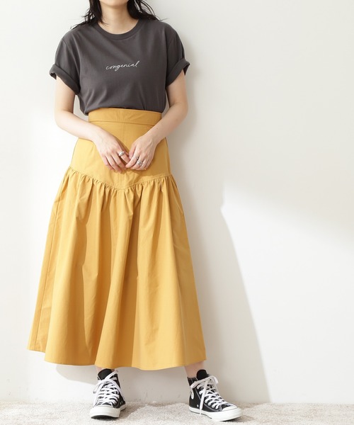 N.(N. Natural Beauty Basic)(エヌエヌナチュラルビューティーベーシック)の「◆コットンナイロンフレアマキシスカート(スカート・レディース・ブラウン/パープル/マスタード・MEDIUM)」の17枚目の写真