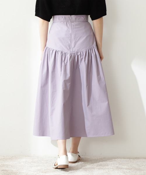 N.(N. Natural Beauty Basic)(エヌエヌナチュラルビューティーベーシック)の「◆コットンナイロンフレアマキシスカート(スカート・レディース・ブラウン/パープル/マスタード・MEDIUM)」の7枚目の写真