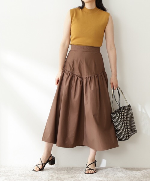 N.(N. Natural Beauty Basic)(エヌエヌナチュラルビューティーベーシック)の「◆コットンナイロンフレアマキシスカート(スカート・レディース・ブラウン/パープル/マスタード・MEDIUM)」の18枚目の写真