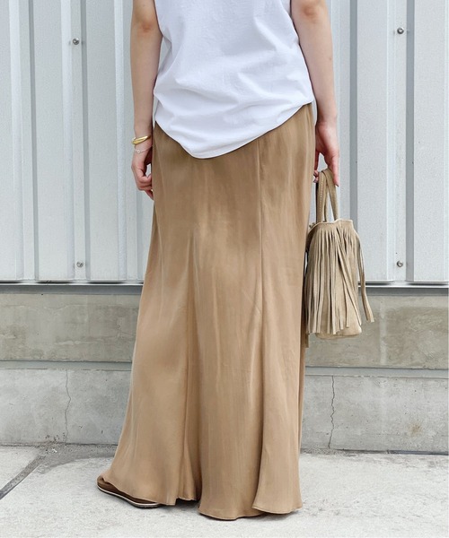 AP STUDIO（エーピーストゥディオ）の「《追加》New フィブリルキュプラ スカート（スカート・レディース・ブラック/カーキ/キャメル/オレンジ・38/36）」の17枚目の写真