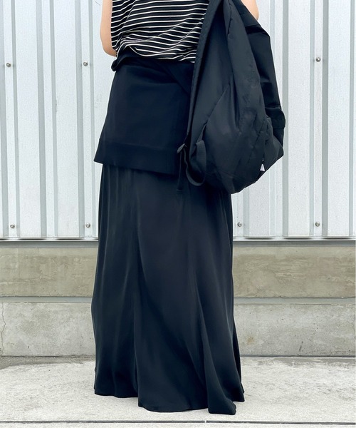 AP STUDIO（エーピーストゥディオ）の「《追加》New フィブリルキュプラ スカート（スカート・レディース・ブラック/カーキ/キャメル/オレンジ・38/36）」の14枚目の写真