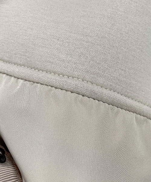 LUGIVA（ルギヴァ）の「ダンボールニット×ダウン切り替えコート（ダウンジャケット/コート・レディース・ブラック/グレー/モカ・M）」の11枚目の写真