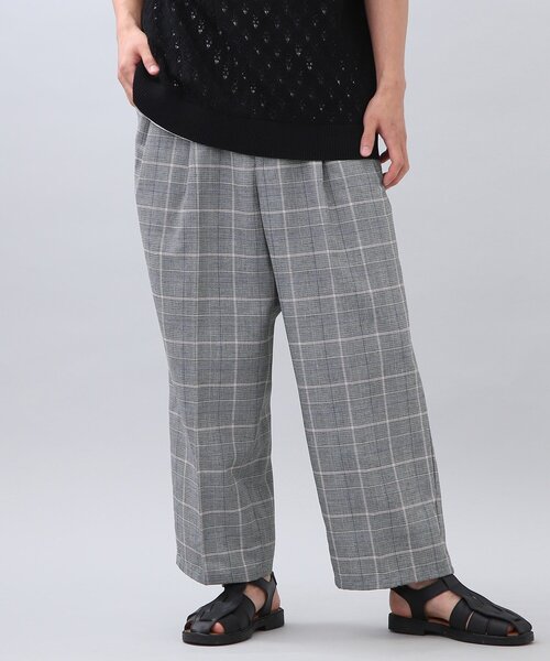 THE SHOP TK (ザ ショップ ティーケー )の「◆パナマチェックスラックス(スラックス・メンズ・ライトグレー系1/ダークブラウン系1/ライトグリーン系1・02/03/04)」の2枚目の写真