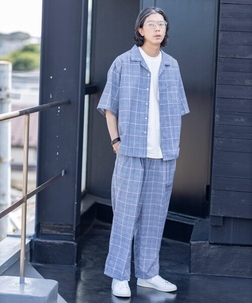 THE SHOP TK (ザ ショップ ティーケー )の「◆パナマチェックスラックス(スラックス・メンズ・ライトグレー系1/ダークブラウン系1/ライトグリーン系1・02/03/04)」の9枚目の写真