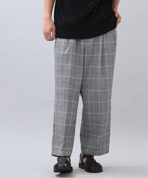 THE SHOP TK (ザ ショップ ティーケー )の「◆パナマチェックスラックス(スラックス・メンズ・ライトグレー系1/ダークブラウン系1/ライトグリーン系1・02/03/04)」の8枚目の写真