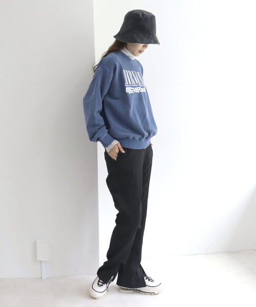 GOOD ROCK SPEED（グッドロックスピード）の「【GOOD ROCK SPEED/グッドロックスピード】NIRVANA BAND 裏毛プルオーバースウェット（スウェット・レディース・ネイビー・FREE）」の2枚目の写真