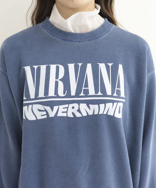 GOOD ROCK SPEED（グッドロックスピード）の「【GOOD ROCK SPEED/グッドロックスピード】NIRVANA BAND 裏毛プルオーバースウェット（スウェット・レディース・ネイビー・FREE）」の6枚目の写真